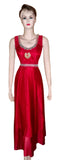 Crystal & Diamond Beaded Valentine Silk Sateen Net Gown Medium