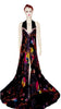 Sleeveless Designer Printed  Linen Gown.  Medium