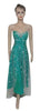 Sleeveless Crystal Beaded Sateen Silk Latest Designer Dress. Medium