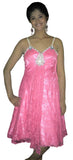 Sleeveless Handmade Crystal Beaded Dress. Small