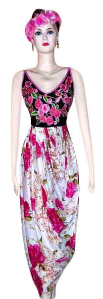 Needle Work Floral Designer Dress. Small