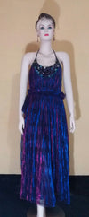 Beaded Sateen & Glossy Silk Gown. Medium & Small.