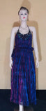 Beaded Sateen & Glossy Silk Gown. Medium & Small.