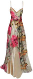 Pearl & Crystal Beaded Sleeveless Silk Gown. Medium.