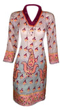 Hand Embroidered Beaded Designer Dress. Large