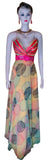 Multicolored Designer Evening Dress. Small