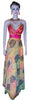 Multicolored Designer Evening Dress. Small