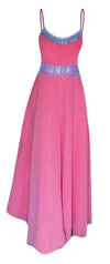 Sleeveless Crystal Beaded Designer Chiffon Dress. Small