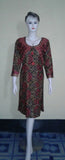 U Neck Hand Stitched Printed Designer Dress. Small