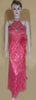 Sleeveless Artful Crystal Beaded Silk Sateen Gown. Small