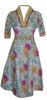 Half Sleeve Beaded Floral Midi Dress. Small