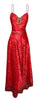 Sleeveless Artful Crystal Beaded Silk Dress. Medium.