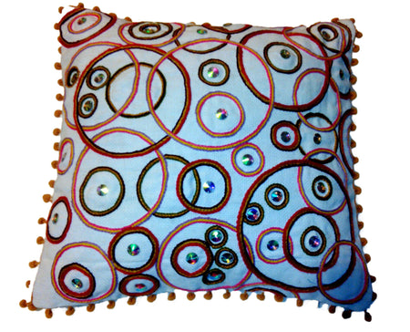 Needle Point Anniversary's Designer Pillow. Medium