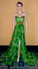 Sleeveless Crystal Beaded Floral Heavy Silk Gown Medium