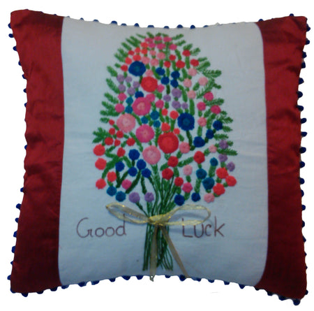 Needle Point Anniversary's Designer Pillow. Medium