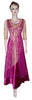 U Neck Crystal Beaded Purple Gold Dress Medium.