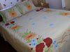 Hand Embroidered Applique Designer Special  Days Bedspread Coverlet Set. Gift or Save for Family. Queen & King