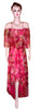 Off Shoulder Printed Designer Evening Dress. Medium.