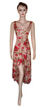 Deep U Neck  Sleeveless Floral Dress. Medium