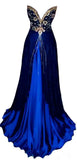 Hand Stitched Crystal Beaded Designer Royal Gown. Medium.