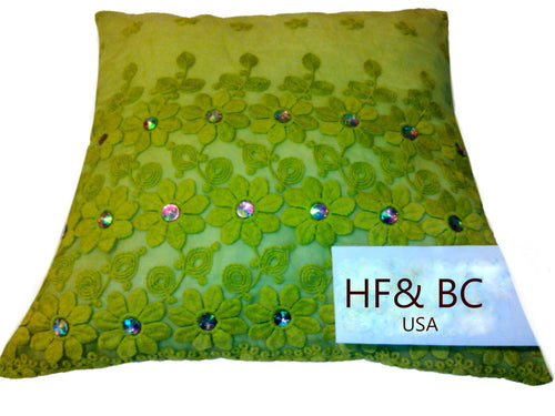 Needle Point Designer Pillow. Medium