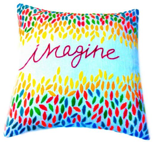 Needle Point Designer Pillow. Medium