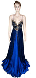 Hand Stitched Crystal Beaded Designer Royal Gown. Medium.