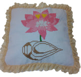 Needle Point Designer Pillow. Medium