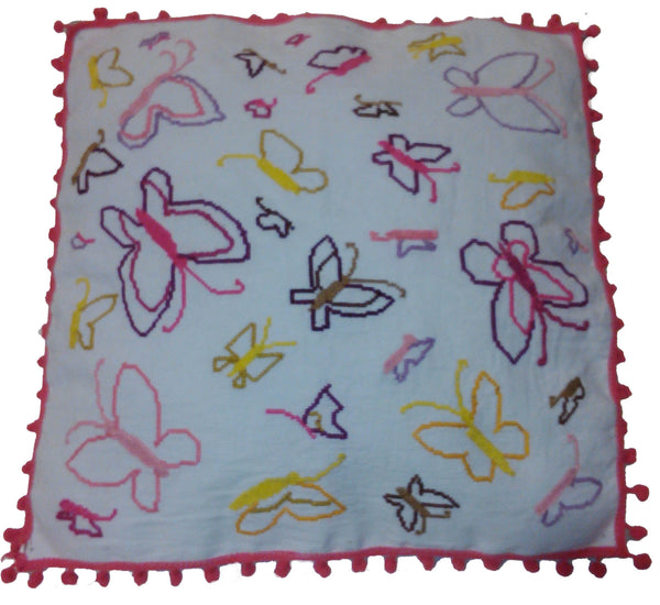 Needle Point Designer Pillow. Medium