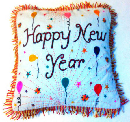 Needle Point Anniversary's Designer Pillow. Medium