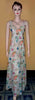 U Neck Sleeveless Crystal Beaded Designer Printed Gown. Medium