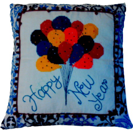 Needle Point Anniversary's Designer Pillow. Medium