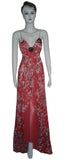 Handcrafted Floral Design Chiffon Gown. Medium