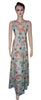 U Neck Sleeveless Crystal Beaded Designer Printed Gown. Medium