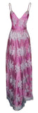 Sleeveless Beaded Floral Gown. Medium.