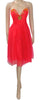 Sleeveless Crystal Beaded Short Midi Dress. Medium