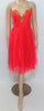 Sleeveless Crystal Beaded Short Midi Dress. Medium