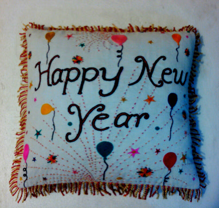 Needle Point Anniversary's Designer Pillow. Medium