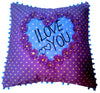 Needle Point Valentine Designer Pillow. Medium