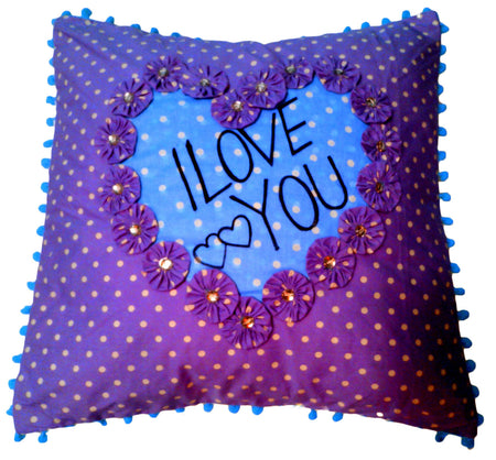 Needle Point Anniversary's Designer Pillow. Medium