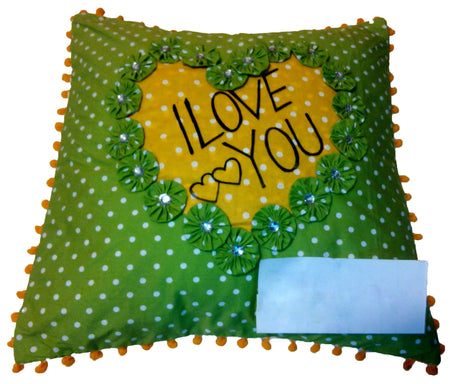 Needle Point Anniversary's Designer Pillow. Medium