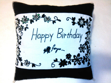 Needle Point Anniversary's Designer Pillow. Medium