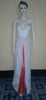 Sleeveless Pearl Beaded Silk Lace Latest Gown. Medium.