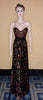 Sleeveless Floral Designer Chiffon Gown. Medium