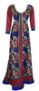 1960s Fancy Beaded Multi Color Linen- Silk Dress. Medium