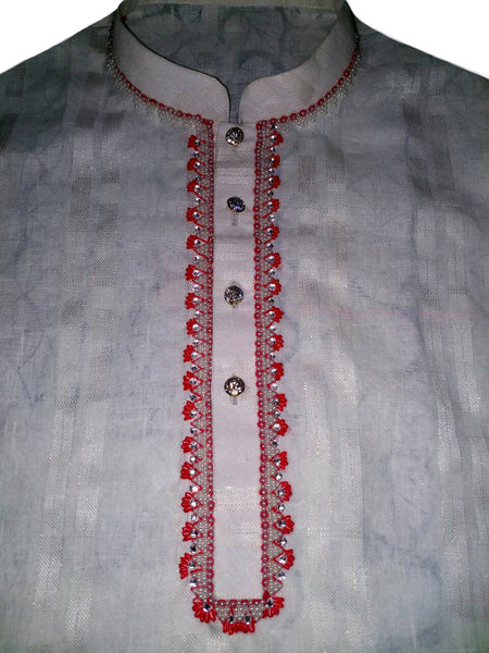 Hand Embroidered Crystal Beaded Designer Shirt. Large (Starts from $69 to $379)