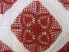 Hand Embroidered Crochet Pattern Floral Design Bedspread Coverlet. Queen / King