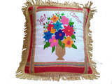 Needle Point Designer Pillow. Medium