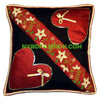 Needle Point Designer Valentine Pillow. Medium