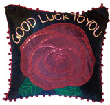 Needle Point Designer Pillow. Medium